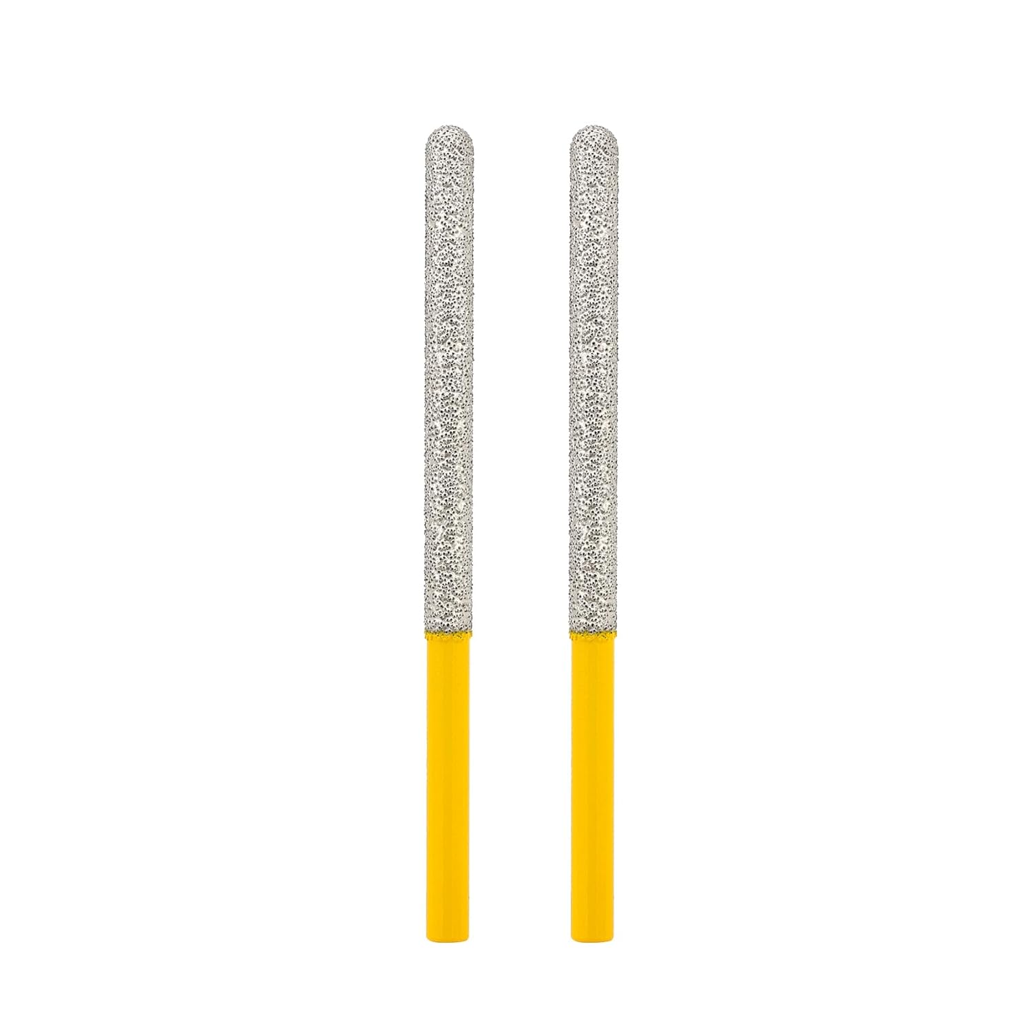 HIGHDRIL Tuck Point Pin Diamond Bit - 2pcs 4 5/8 Length x 1/4 Round Shank Diamond Glitter Bit for Wet/Dry Removing Old Mortar Grinding/Shaping Masonry,Stone,Concrete,Inside Corners